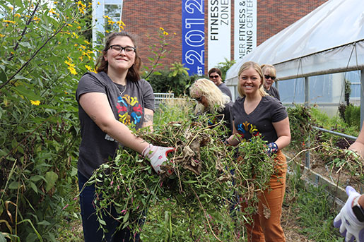 Bailee Batch volunteering at Growing Places Indy